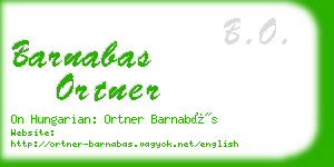 barnabas ortner business card